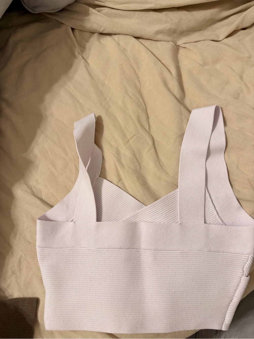 Babaton Sculpt Knit Lilac Bandeau Top - Picture 2 of 3